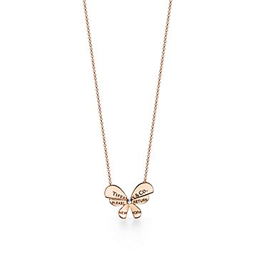 tiffany sterling silver butterfly necklace