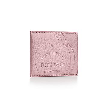TIFFANY & CO. Return to Tiffany Zip Card Case Coin Case Blush Pink