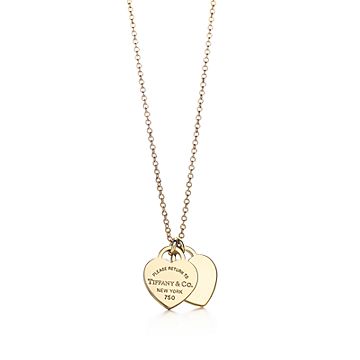 tiffany and co double heart necklace