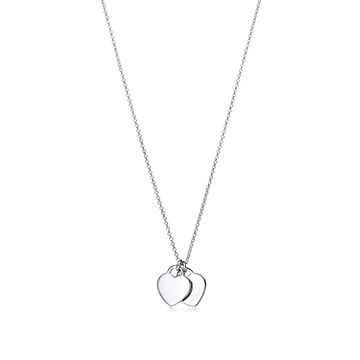 Return to Tiffany™ Double Heart Tag Pendant in Silver, Mini