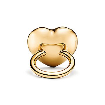 Return to Tiffany® Full Heart Ring in Yellow Gold with Diamonds 