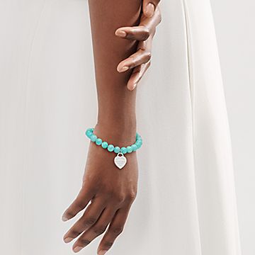 Tiffany blue cheap stone bracelet