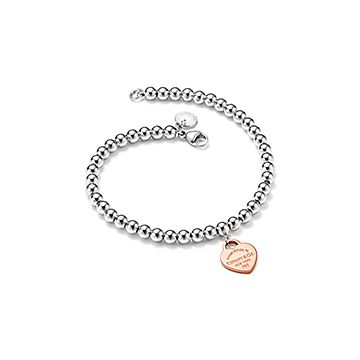 Tiffany & Co. Mini Bead Ball Toggle Charm 7” Bracelet Sterling Silver w/  Pouch | eBay