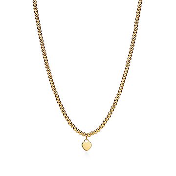 Tiffany & Co. Return to Heart Lock Pendant Necklace 18k Yellow