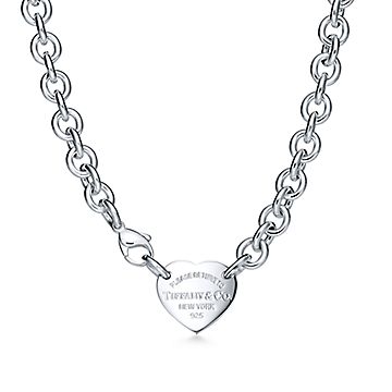 Sterling Silver Tiffany & Company Multi Strand Mesh Heart Necklace, Tiffany  Heart Necklace, Sterling Open Heart Necklace, Sterling Tiffany