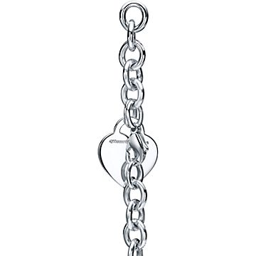 Sterling Silver Heart Tag Charm Bracelet Tiffany Co