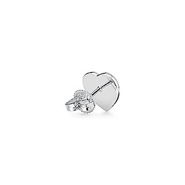Return to Tiffany® Hoop Earrings in Sterling Silver with Diamonds, Mini