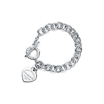 Tiffany & Co Silver Crown Princess Bracelet Bangle Charm Chain Clasp Gift  Pouch
