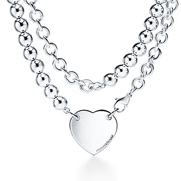 Tiffany thick chain heart necklace sale
