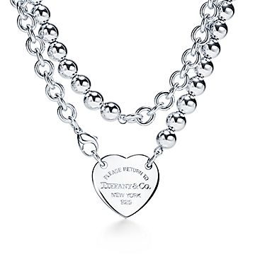 Tiffany silver heart hotsell necklace