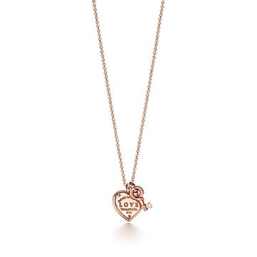 Return To Tiffany Love Heart Tag Key Pendant In 18k Rose Gold Co - Tiffany Love Pendant Necklace Return To Tiffany Love Heart Tag Key Pendant In 18k Rose Gold Co - Tiffany Love Pendant Necklace