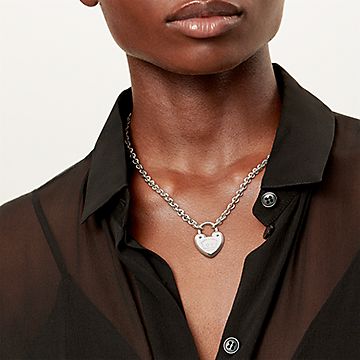 Tiffany & Co - Love heart lock pendant silver 925 on Designer Wardrobe
