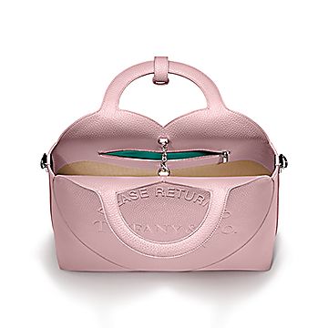 Return to Tiffany® Mini Crossbody Bag in Crystal Pink Leather
