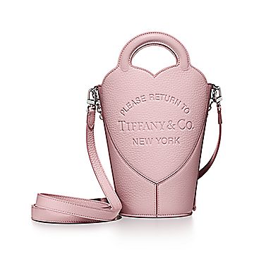 Return to Tiffany Card Case in Crystal Pink Leather