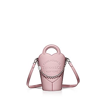 Return to Tiffany® Mini Crossbody Bag in Crystal Pink Leather 