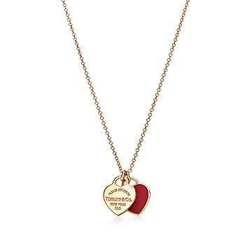 tiffany necklace red heart