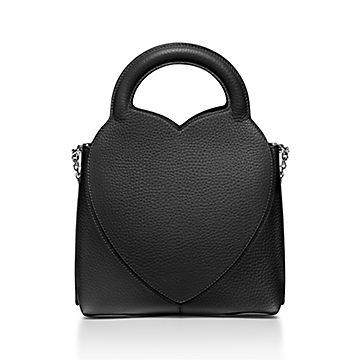 Return to Tiffany Mini Tote Bag in Black Leather Tiffany Co