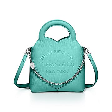 Return to Tiffany® Mini Tote Bag in Tiffany Blue® Leather