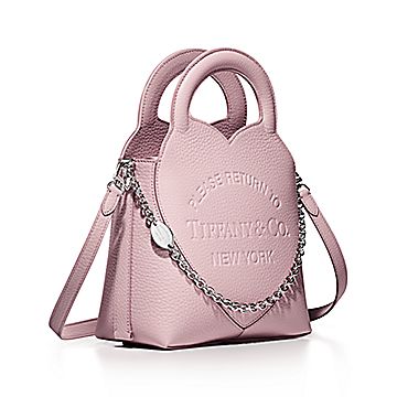 Return to Tiffany™ Mini Tote Bag in Crystal Pink Leather