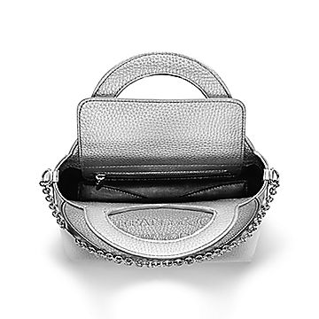 Return to Tiffany Mini Tote Bag in Black Leather