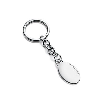 Return to Tiffany™ Oval Tag Dangle Key Ring in Sterling Silver ...