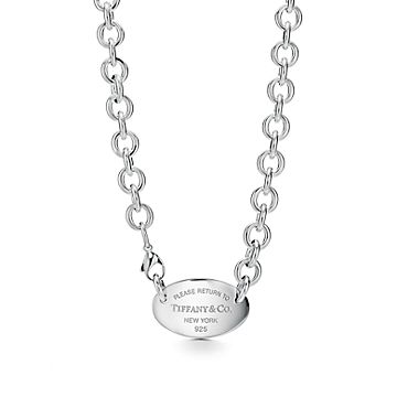 Buy Silver Tone Rectangular Link Chunky Chain Necklace from Next Luxembourg