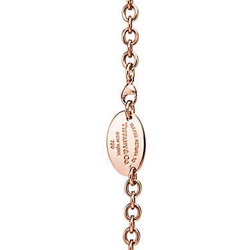 Return to Tiffany® oval tag necklace in 