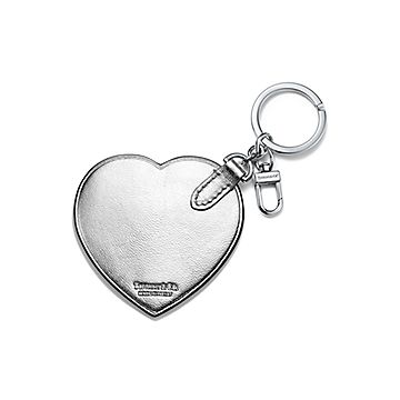 Return to Tiffany™ Padded Bag Charm in Silver-colored Leather