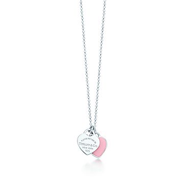tiffany double heart necklace price