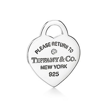 Return to Tiffany® Double Heart Tag Pendant in Silver and Rose