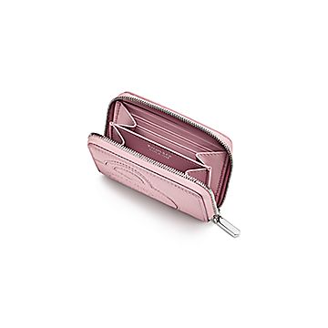 Return to Tiffany Card Case in Crystal Pink Leather