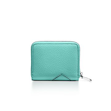 Return to Tiffany Small Zip Wallet in Tiffany Blue Leather