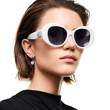 Return to Tiffany® Sunglasses in Opal White Acetate with