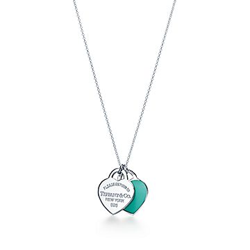 Return To Tiffany™ Tiffany Blue® Double Heart Tag Pendant In Silver, Small  | Tiffany & Co.