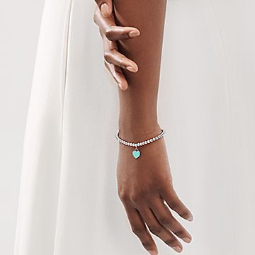 Return to Tiffany® Tiffany Blue® Heart Tag Bead Bracelet in Silver 