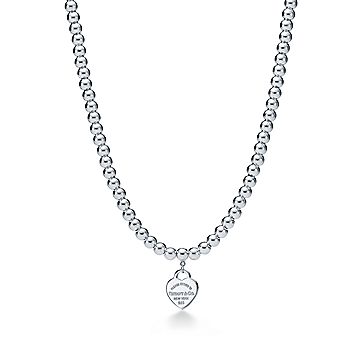 Tiffany blue and silver sales heart necklace