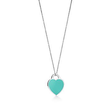 Tiffany and co best sale necklace heart blue