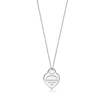 Tiffany blue and silver sales heart necklace