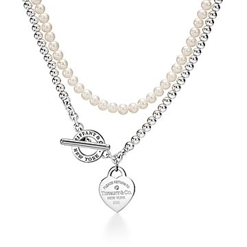 Pearl necklace Tiffany & Co Gold in Pearl - 25921732
