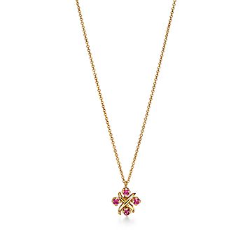 Sixteen Stone by Tiffany ペンダント ルビー イエローゴールド