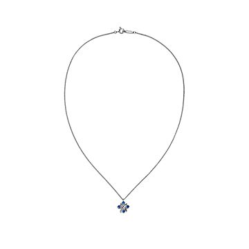 Sixteen Stone by Tiffany ペンダント サファイヤ プラチナ | Tiffany