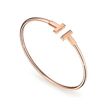 ティファニー T ワイヤー ブレスレット ローズゴールド | Tiffany & Co 