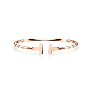 ティファニー T ワイヤー ブレスレット ローズゴールド | Tiffany & Co 