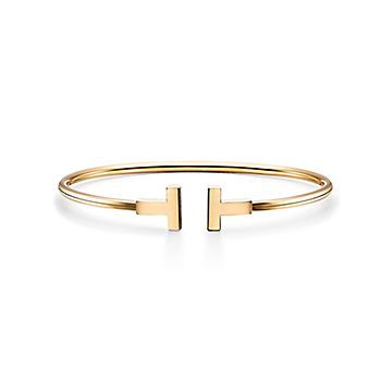 TIFFANY & Co. ティファニー K18YG Tワイヤー ブレスレット ゴールド