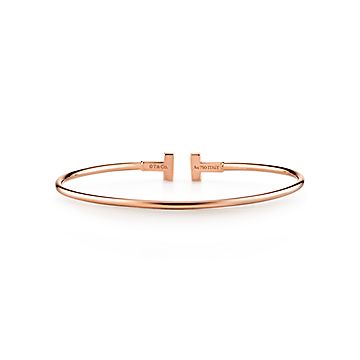 ティファニー Tiffany & Co. バングル Tワイヤー ナロー 60010776 K18WG