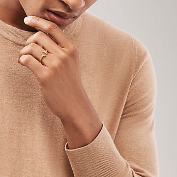 TIFFANY&Co. ティファニー Tスクエア リング 指輪 10号 K18YG イエローゴールド/290375【BJ】