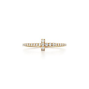 ティファニー T ダイヤモンド ワイヤー バンドリング イエローゴールド  