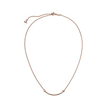 ティファニー T スマイル ペンダント ローズゴールド（スモール