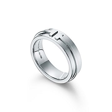ティファニー T ワイド リング ホワイトゴールド | Tiffany & Co
