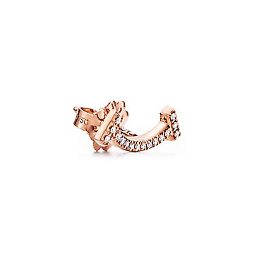 ティファニー T スマイル ピアス ダイヤモンド 18kローズゴールド Tiffany Co ティファニー T スマイル ピアス ダイヤモンド 18kローズゴールド Tiffany Co